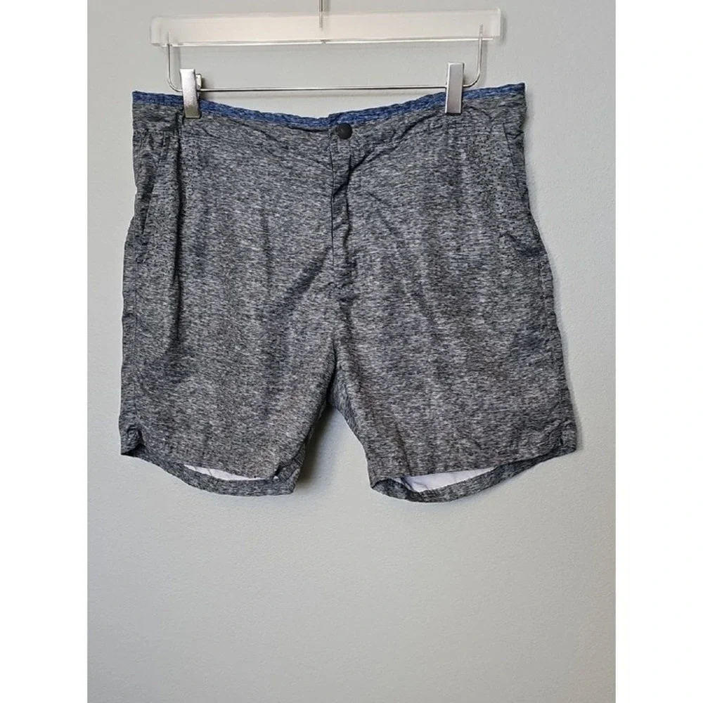 Scotch & Soda Mens Green Space Dye Swim Trunks Board Shorts Size Large